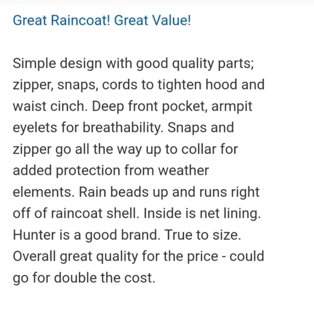 Hunter Ladies' water-resistant cotton smock jacket nwt - Picture 8 of 9